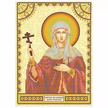 ACK-020 Схема для вышивки иконы бисером на натуральном художественном холсте 'Святая Дарья' 17*23см