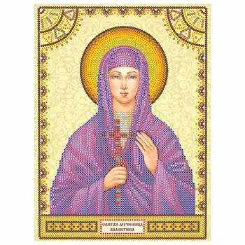 ACK-024 Схема для вышивки иконы бисером на натуральном художественном холсте 'Святая Валентина' 17*23см