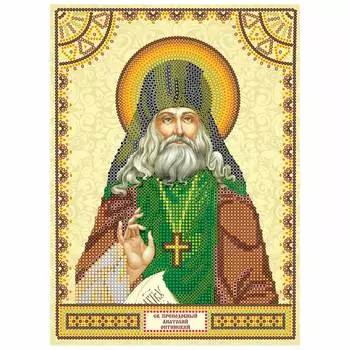 ACK-051 Схема для вышивки иконы бисером на натуральном художественном холсте 'Святой Анатолий' 17*23см