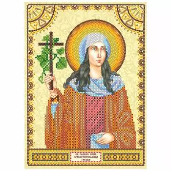 ACK-056 Схема для вышивки иконы бисером на натуральном художественном холсте 'Святая Нина' 17*23см
