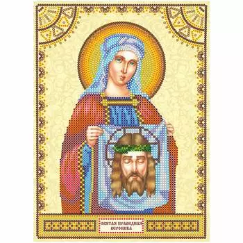 ACK-096 Схема для вышивки иконы бисером на натуральном художественном холсте 'Святая Вероника' 17*23см