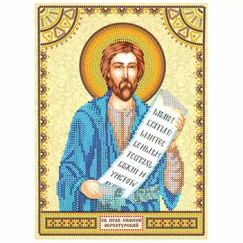 ACK-126 Схема для вышивки иконы бисером на натуральном художественном холсте 'Святой Симеон (Семен)' 17*23см