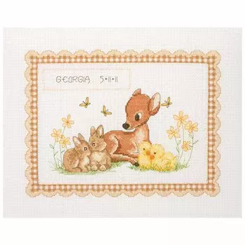 ACS23 Набор для вышивания Anchor 'Метрика. Детеныши' 20*26,5см