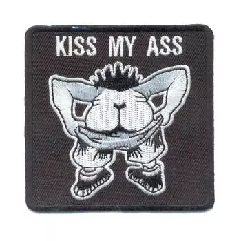 AD1016 Термоаппликация Kiss my ass (поцелуй меня ...), 7,5*7,5 см, Hobby&amp;Pro