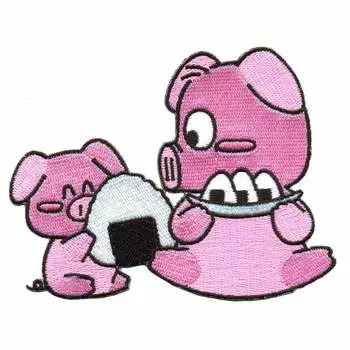 AD1055 Термоаппликация 'Две розовые свинки', 8*10 см, Hobby&amp;Pro