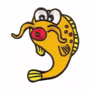 AD1081 Термоаппликация 'Жёлтый сом', 8*5 см, Hobby&amp;Pro