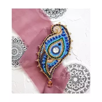 АД-021 Набор для вышивки бисером украшения на натур. художественном холсте Паттернхолст 'Эгретка'5,5*9,5см