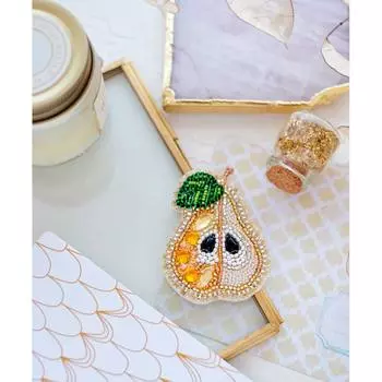 АД-047 Набор для вышивки бисером украшения на натур. худож. холсте Паттернхолст 'Дюшес' 5,1*6,6см