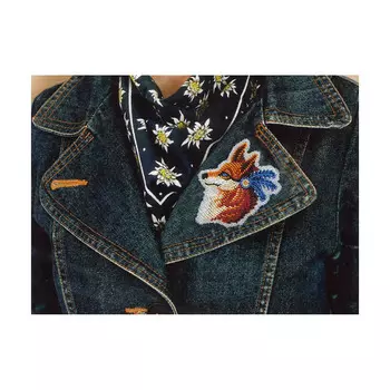 АД-106 Набор для вышивки бисером украшения на натуральном художественном холсте Паттернхолст 'Лисичка'8*10,5см