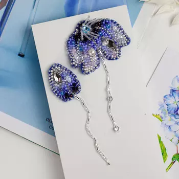 АД-207 Набор для вышивки бисером украшения на натур. художественном холсте 'Шепот музы' 5,4*5см