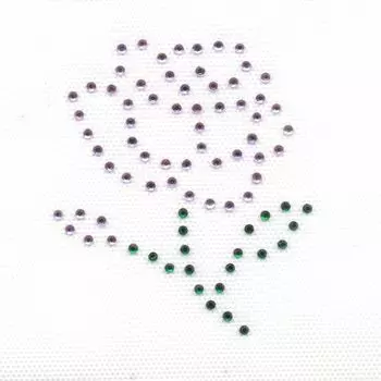 ADS036 Аппликация из страз 'Роза цветная' 6,5*8см Hobby&amp;Pro