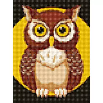 Ag 2268 Набор д/изготовления картин со стразами 'Ночная сова' 15*20 см Гранни