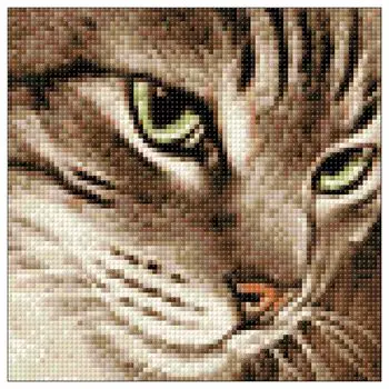 Ag 2277 Набор д/изготовления картин со стразами 'Загадочный кот' 20*20 см Гранни