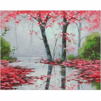 Ag 2318 Набор д/изготовления картин со стразами 'Цвета осени' 48х38см Гранни