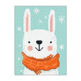 Ag 2532 Набор д/изготовления картин со стразами 'Снежный зайчик' 15*20см Гранни