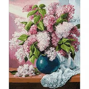 Ag 2665 Набор д/изготовления картин со стразами 'Свежая сирень' 40*50см Гранни