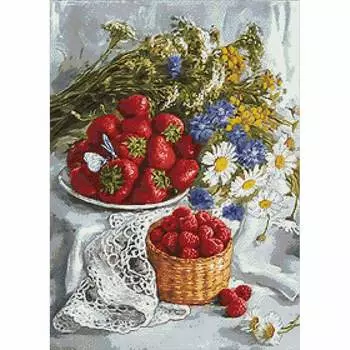 Ag 2699 Набор д/изготовления картин со стразами 'Сочный урожай' 50*70см Гранни