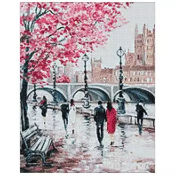 Ag 3417 Набор д/изготовления картин со стразами 'Городской мост' 38*48см Гранни