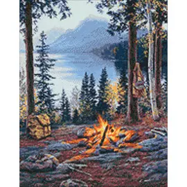 Ag 359 Набор д/изготовления картин со стразами 'Привал' 38*48см Гранни