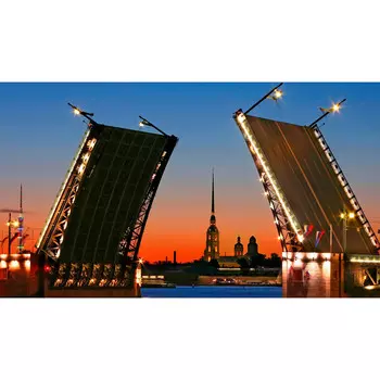 Ag 504 Набор д/изготовления картин со стразами 'Дворцовый мост' 48*38см Гранни