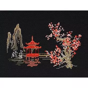 AH-098 Набор для вышивания крестом 'Япония-2' 10*15см