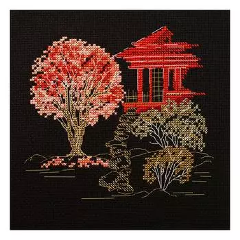 AH-099 Набор для вышивания крестом 'Япония-3' 14*15см