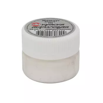 Акрил худож.'Метал' 28мл (8409 белый жемчуг)