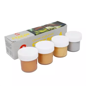 Акрил в наборе, по стеклу 'Металлик' 4/22мл