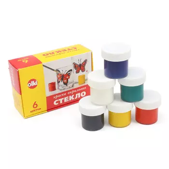 Акриловая краска в наборе по стеклу 4197 ОЛ