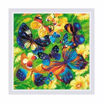 AM0038 Набор алмазной мозаики Риолис 'Яркие бабочки' 30*30см