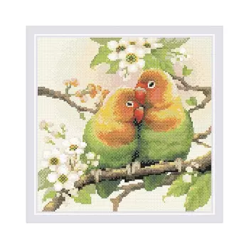 AM0059 Набор алмазной мозаики Риолис 'Неразлучники' 30*30см