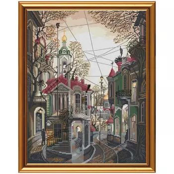 AM3002 Набор для вышивания 'Нова Слобода' 'В городе', 28x36 см
