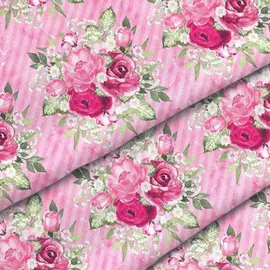 AM656001 Ткань коллекция 'Великолепный розарий'№1,хлопок 100%, 120 г/м2,размер 48х50 см, (± 1-2 см)