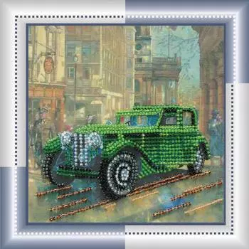 АМ-052 Набор для вышивки бисером на натуральном художественном холсте 'Rolls-Royce' 15*15см