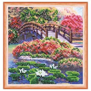 АМ-162 Набор для вышивания бисером 'Цветы в пруду' 15*15см