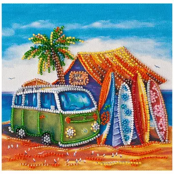 АМ-197 Набор для вышивания бисером 'Серфинг' 15*15см