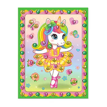 АМ 42-015 Набор для изготовления картины 'Розочка. Пуантики' 13*17см Клевер