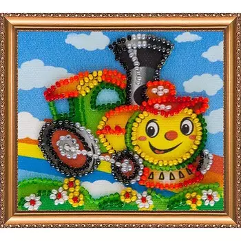 АМА-037 Набор-магнит для вышивания 8*7см 'Паровозик'