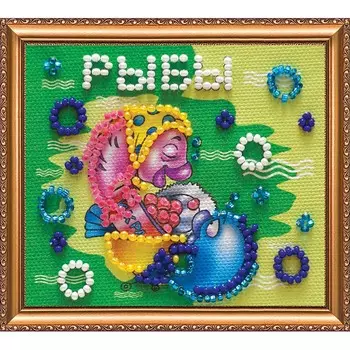 АМА-112 Набор-магнит для вышивания 'Абрис Арт' 'Знак зодиака 'Рыбы, 8*7 см