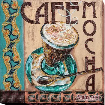 AMB-057 Набор-миди для вышивания бисером 'Мокка' 20*20см