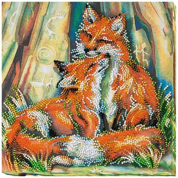 АМВ-016 Набор для вышивания бисером 'Лисоньки' 20*20см