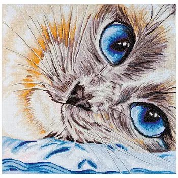 АН-027 Набор для вышивания крестом 'Сапфировый взгляд' 40*39,5см