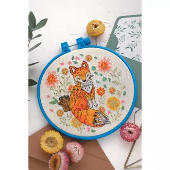 АНМ-009 Набор для вышивания крестом 'Лисичка' 15*15см