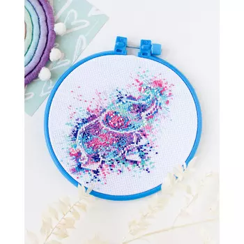 АНМ-048 Набор для вышивания крестом 'Акварельный слон' 15*15см