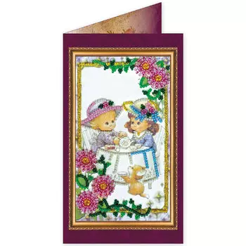 АО-100 Набор-открытка для вышивки бисером 'Любимой подруге' 8,4*14см