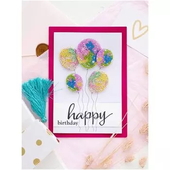 АОO-002 Набор-отрытка 3D для вышивки бисером 'Исполнения желаний!' 14,8*21см