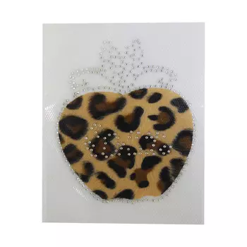 Аппликация клеевая из страз 'Яблоко', Hobby &amp; Pro (4 леопард)