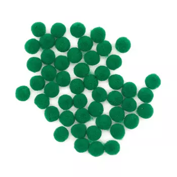 AR077 Помпоны, 1см (темно-зеленый)