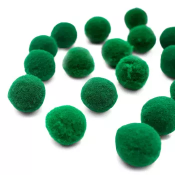 AR079 Помпоны, 2см 20шт/ упак. (темно-зеленый)