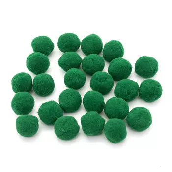 AR080 Помпоны, 2,5см (темно-зеленый)